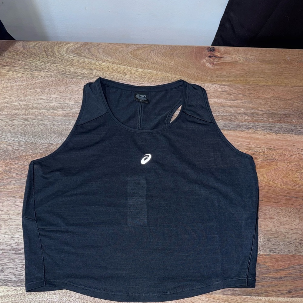 Asics Black crop tank
